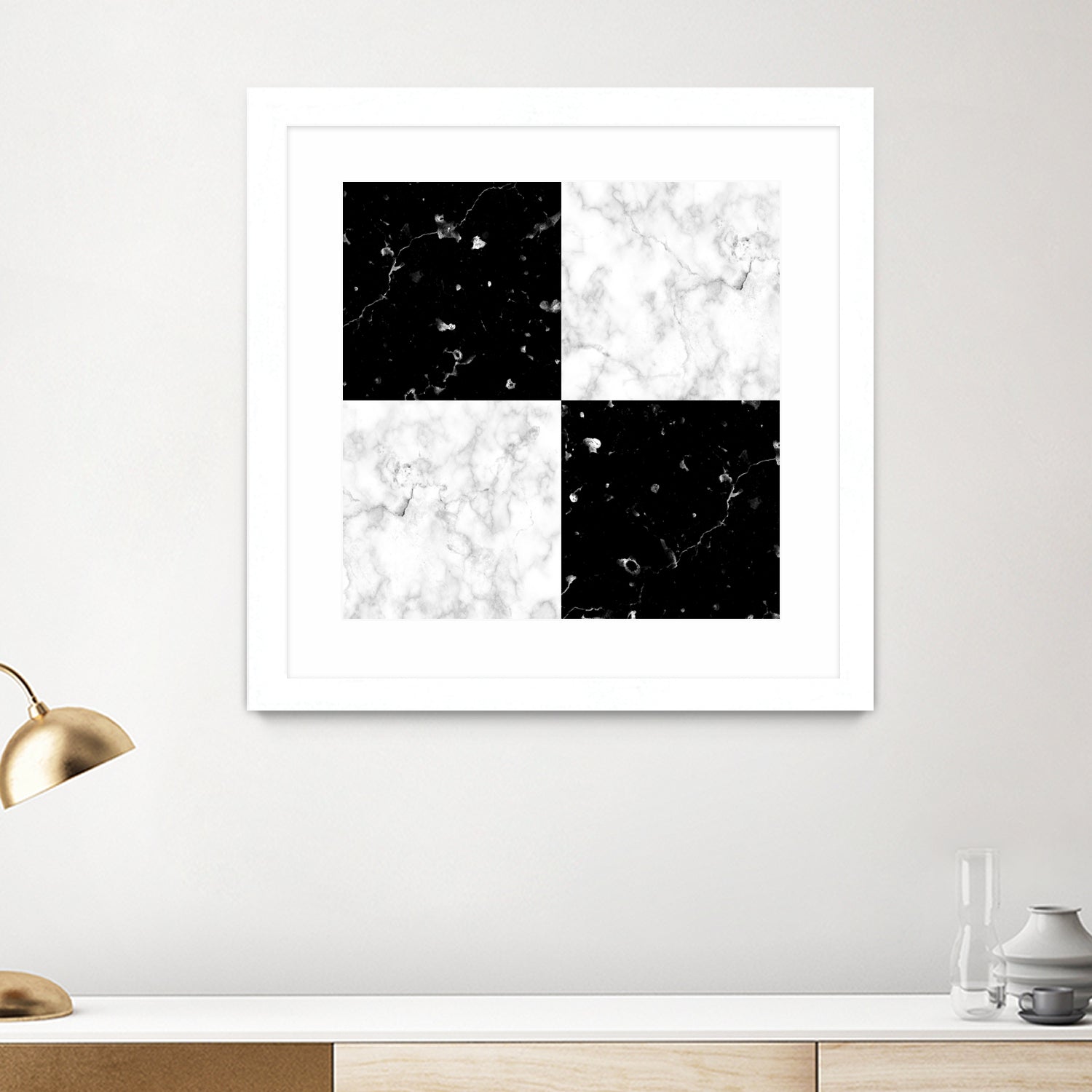 Black and white marble by Denitsa Tsonkova on GIANT ART - black digital drawing