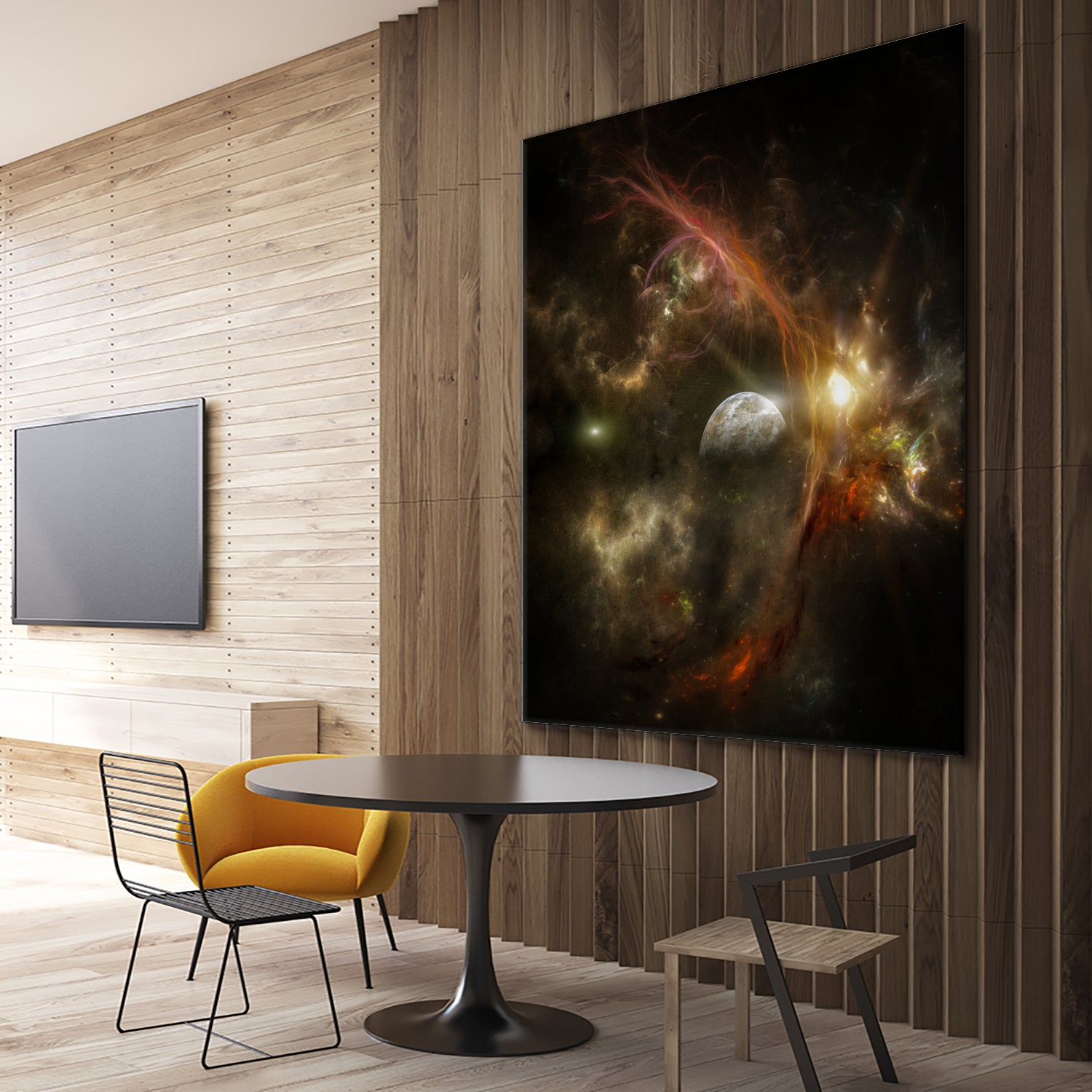 Bright nebula by Alain Gaymard on GIANT ART - black 3d art