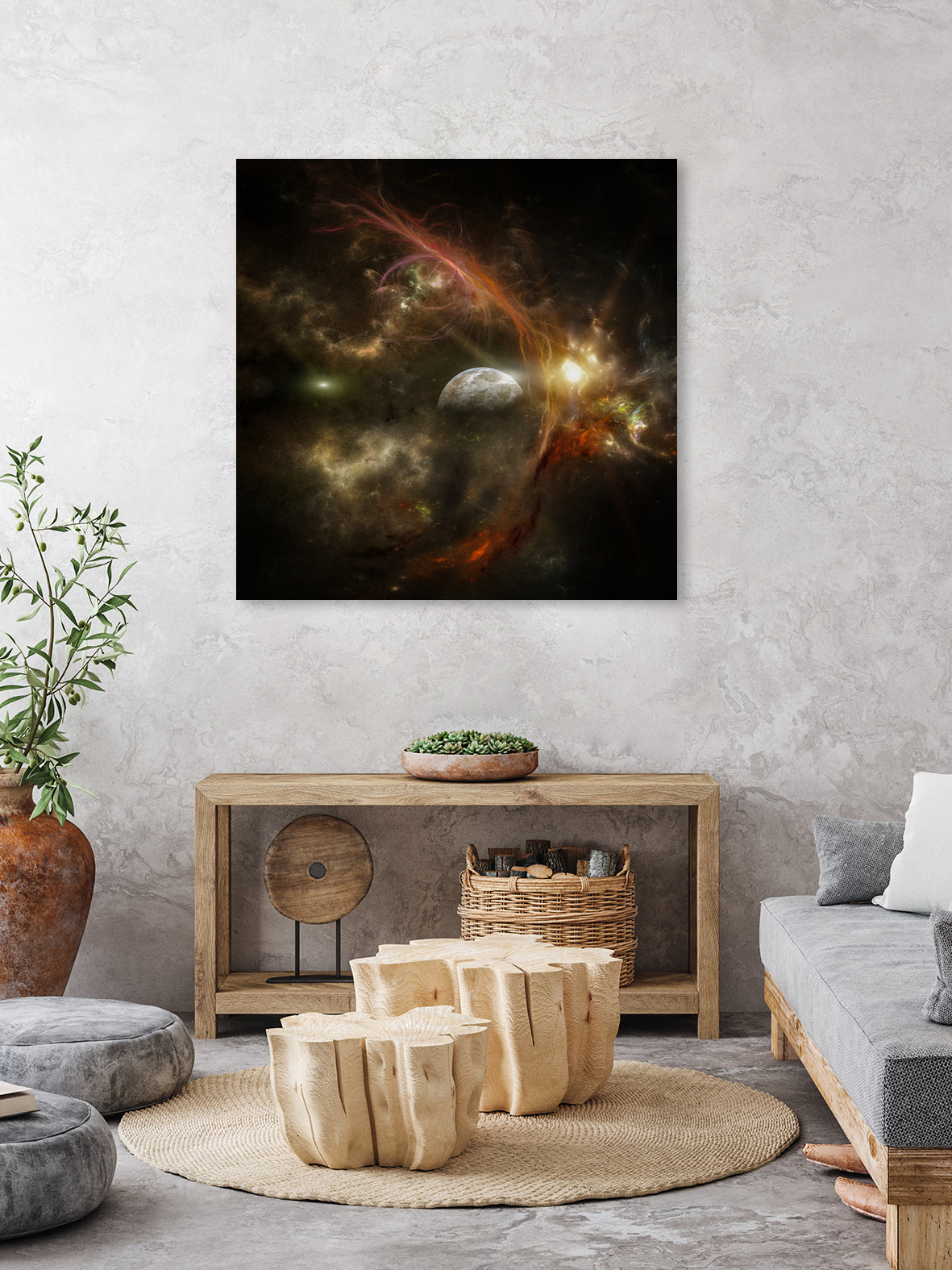 Bright nebula by Alain Gaymard on GIANT ART - black 3d art