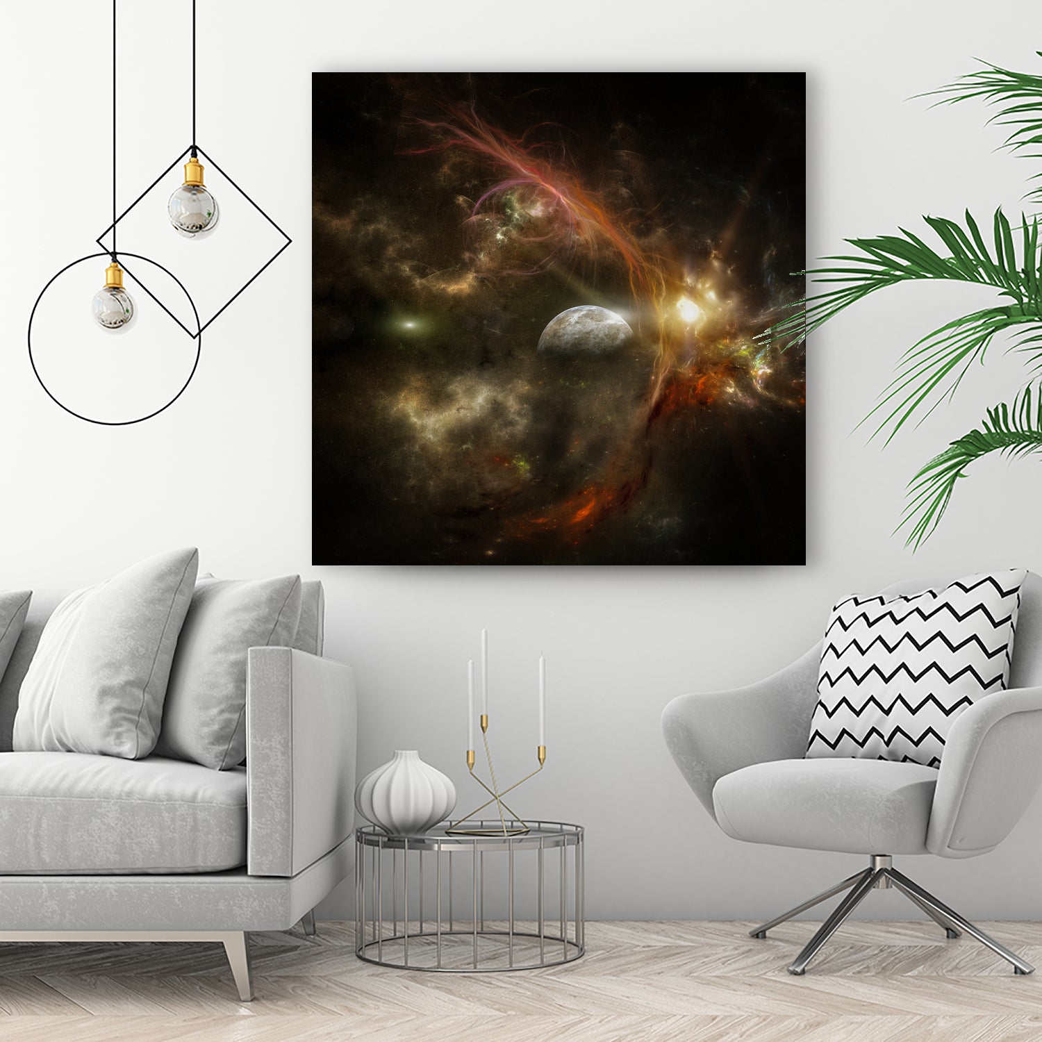 Bright nebula by Alain Gaymard on GIANT ART - black 3d art