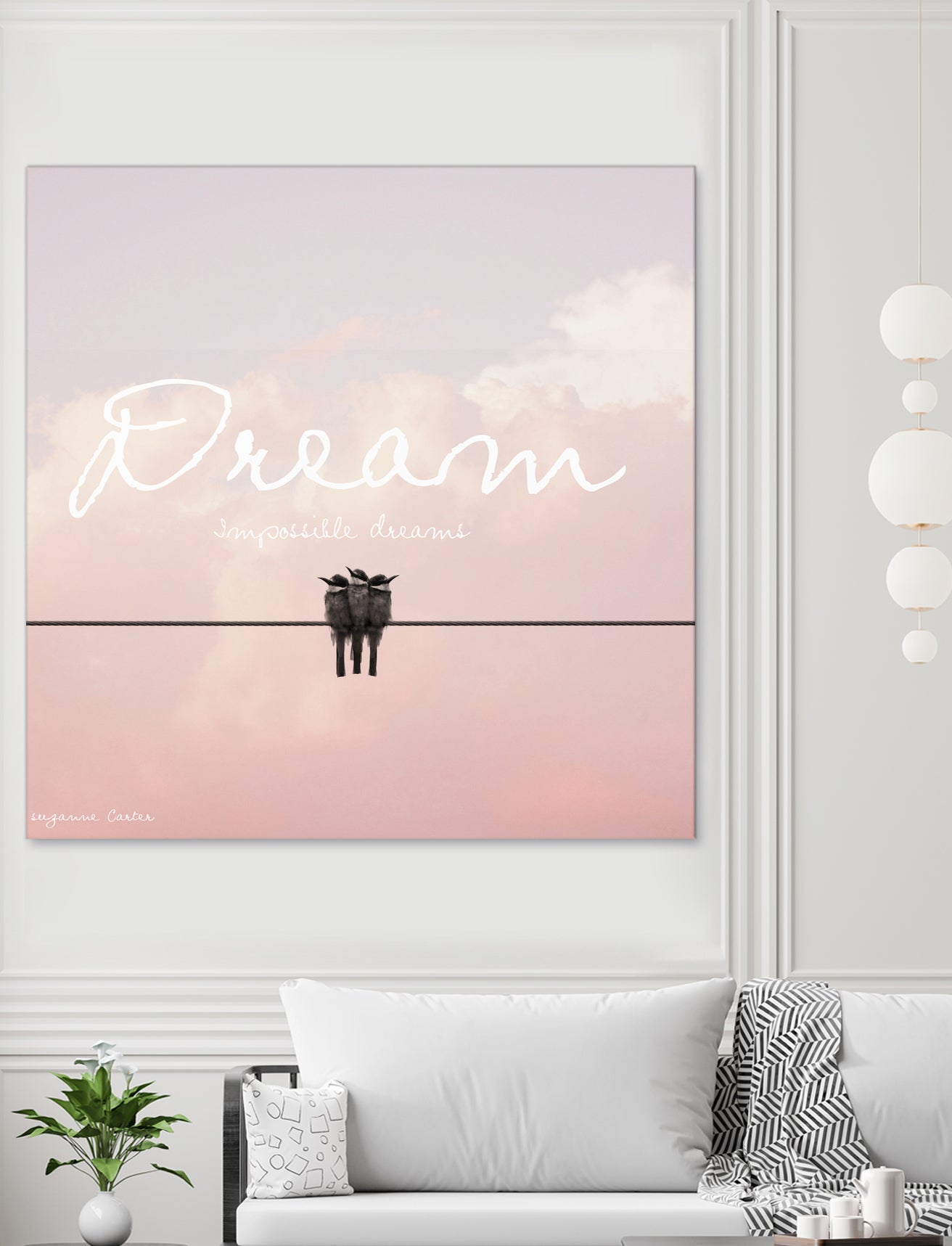 Dreamer by Donna Carter on GIANT ART - pink typography