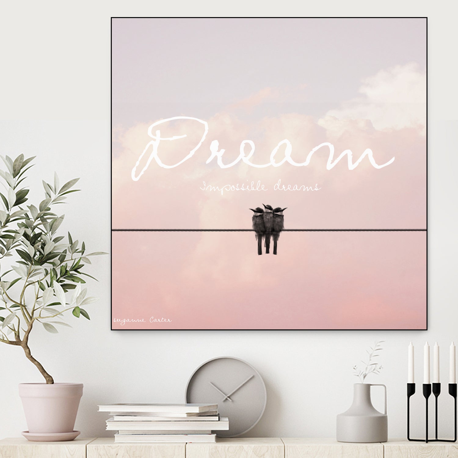 Dreamer by Donna Carter on GIANT ART - pink typography