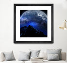 Man Hiking Night Sky A Visual Art by Rushikesh Jadhav on GIANT ART - blue digital drawing