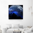 Man Hiking Night Sky A Visual Art by Rushikesh Jadhav on GIANT ART - blue digital drawing