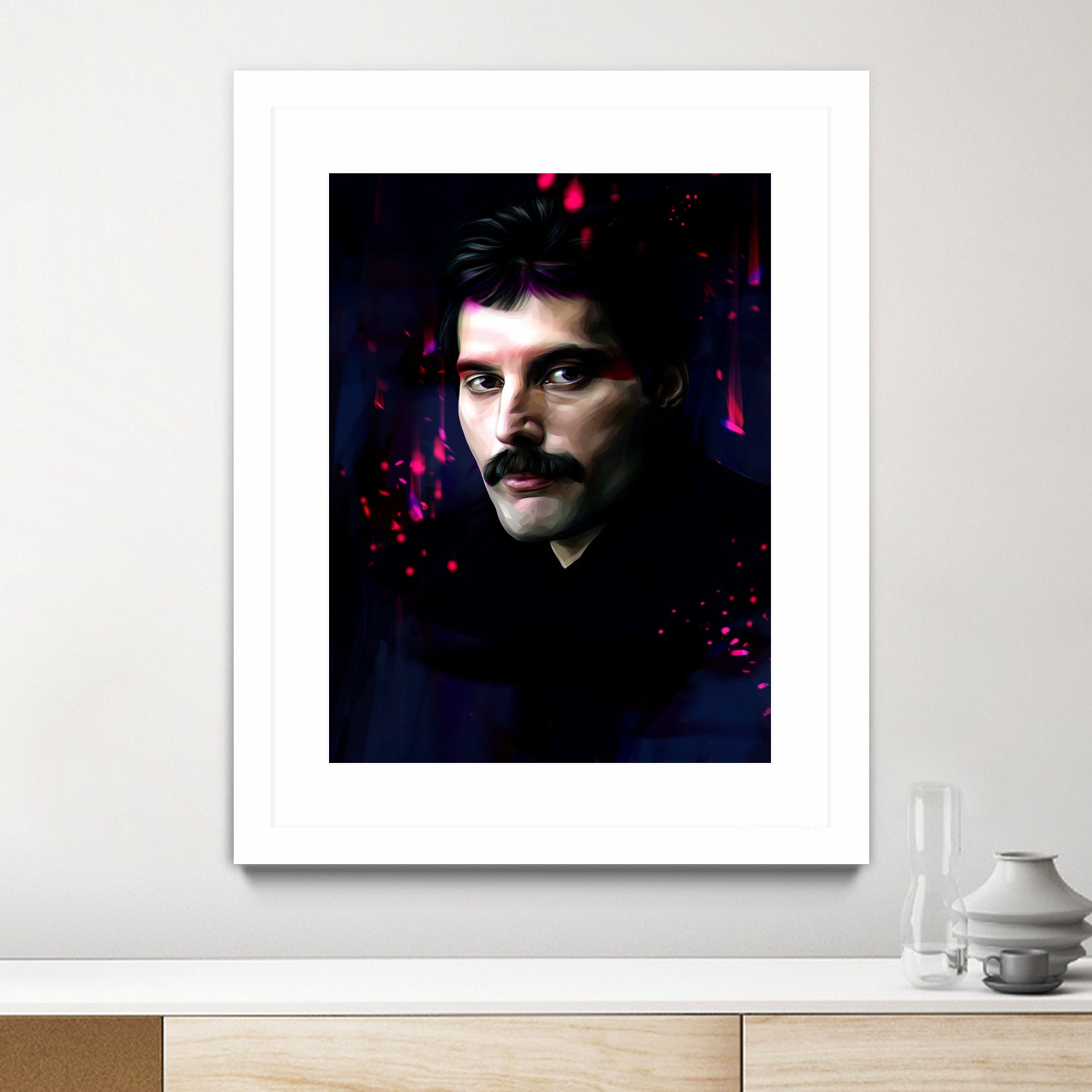 Freddie Mercury by Dmitry Belov on GIANT ART - black digital painting