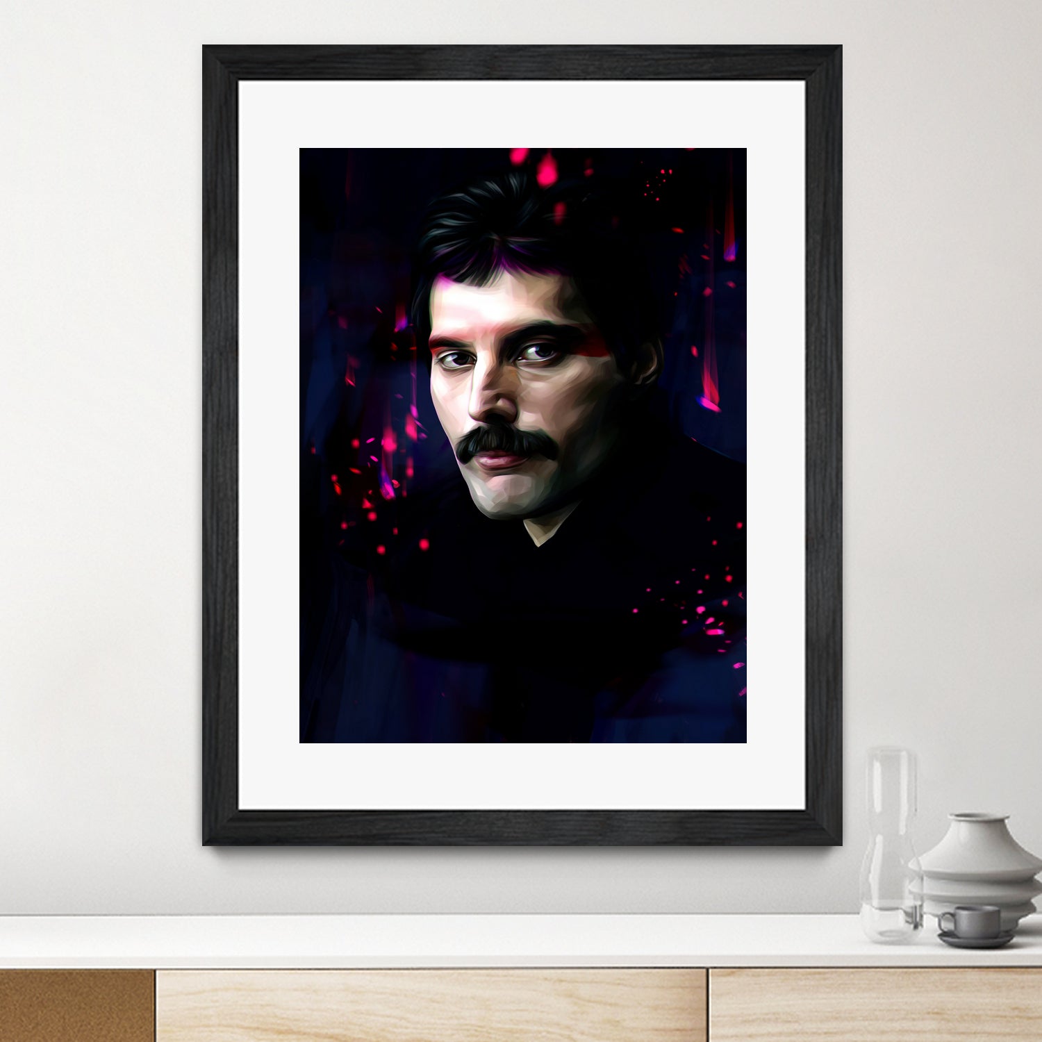 Freddie Mercury by Dmitry Belov on GIANT ART - black digital painting