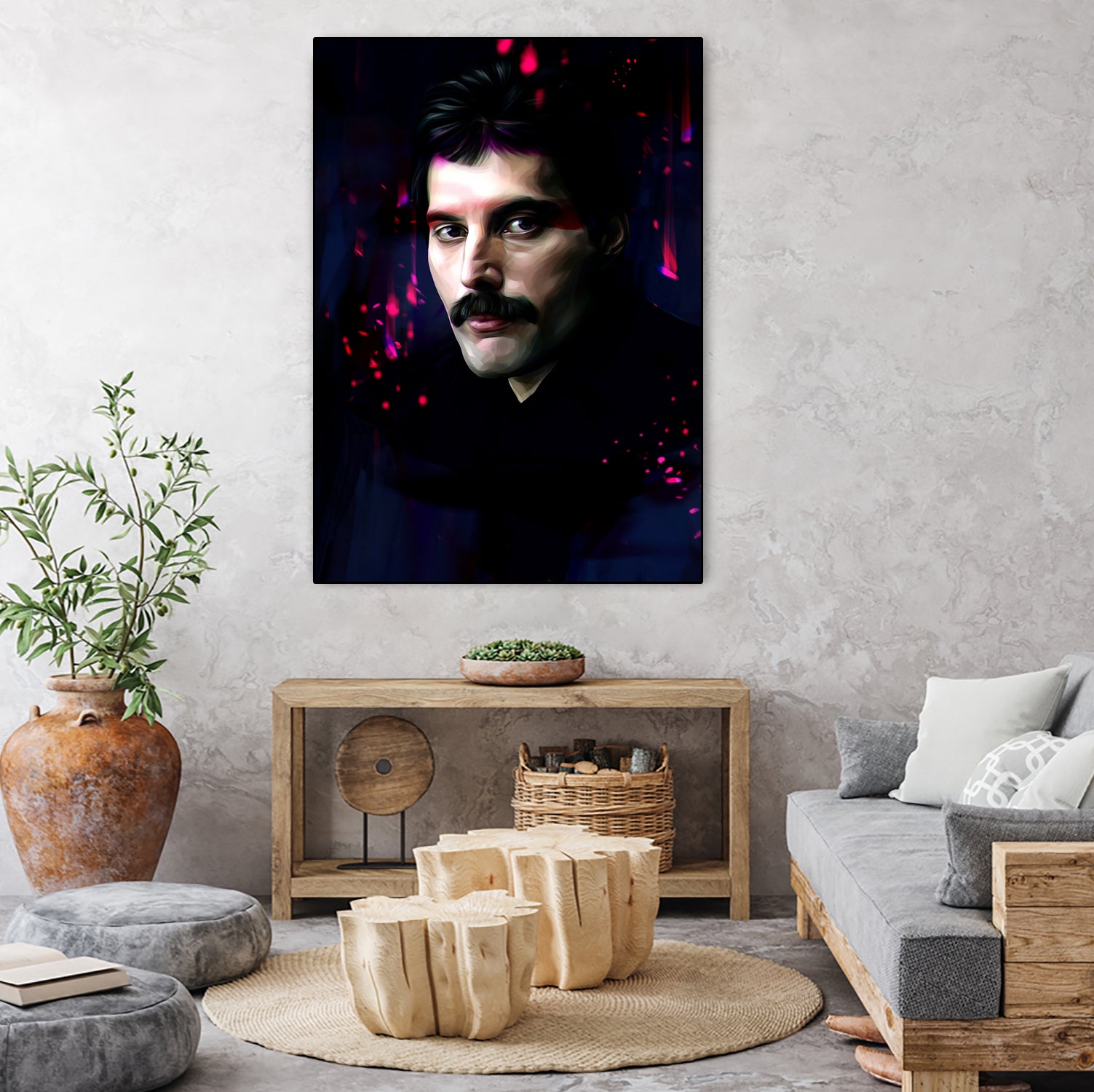 Freddie Mercury by Dmitry Belov on GIANT ART - black digital painting