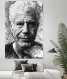 Anthony Bourdain by Rafael Salazar on GIANT ART - black mixed media