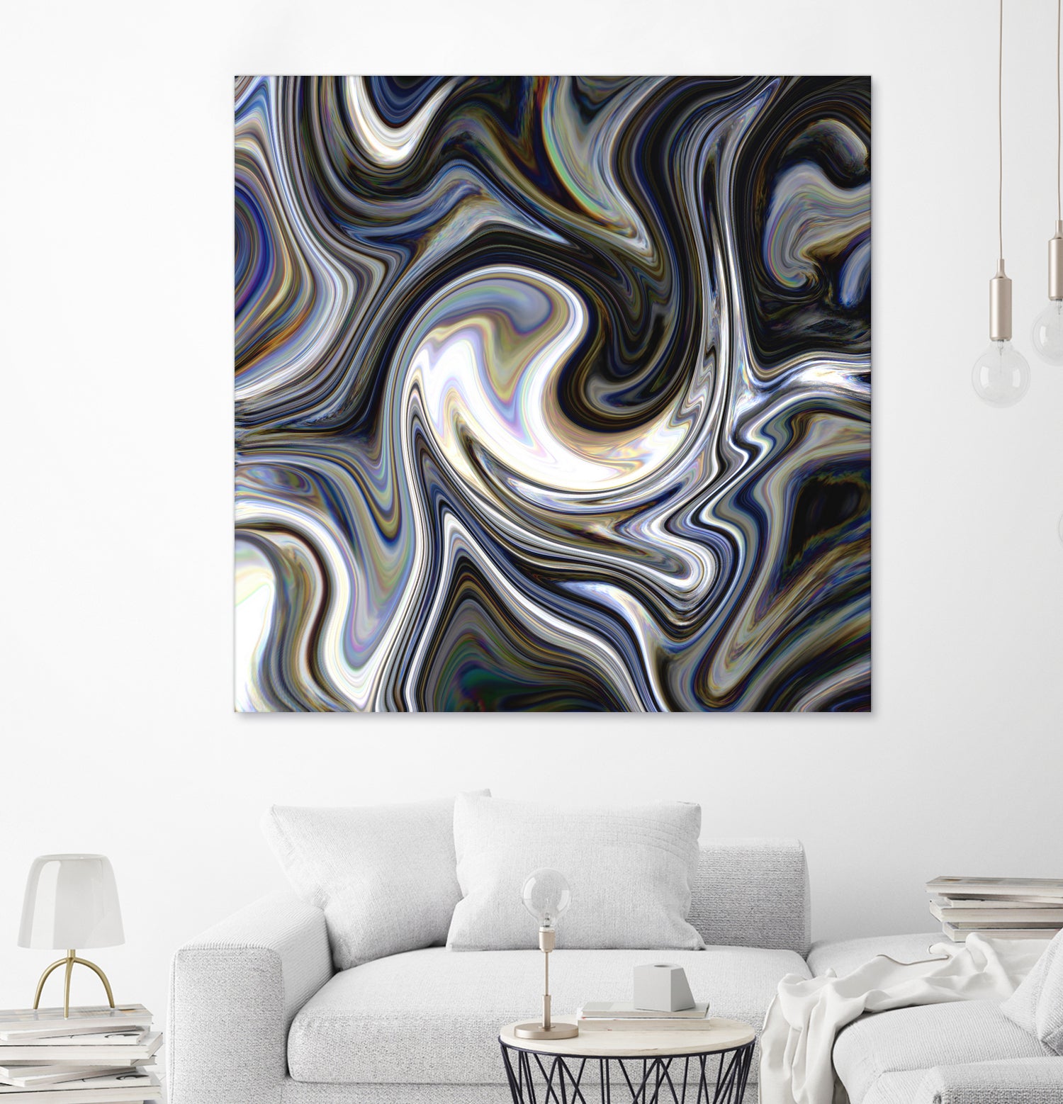 Marble in Grey and Black by Royal SunGate on GIANT ART - black digital painting