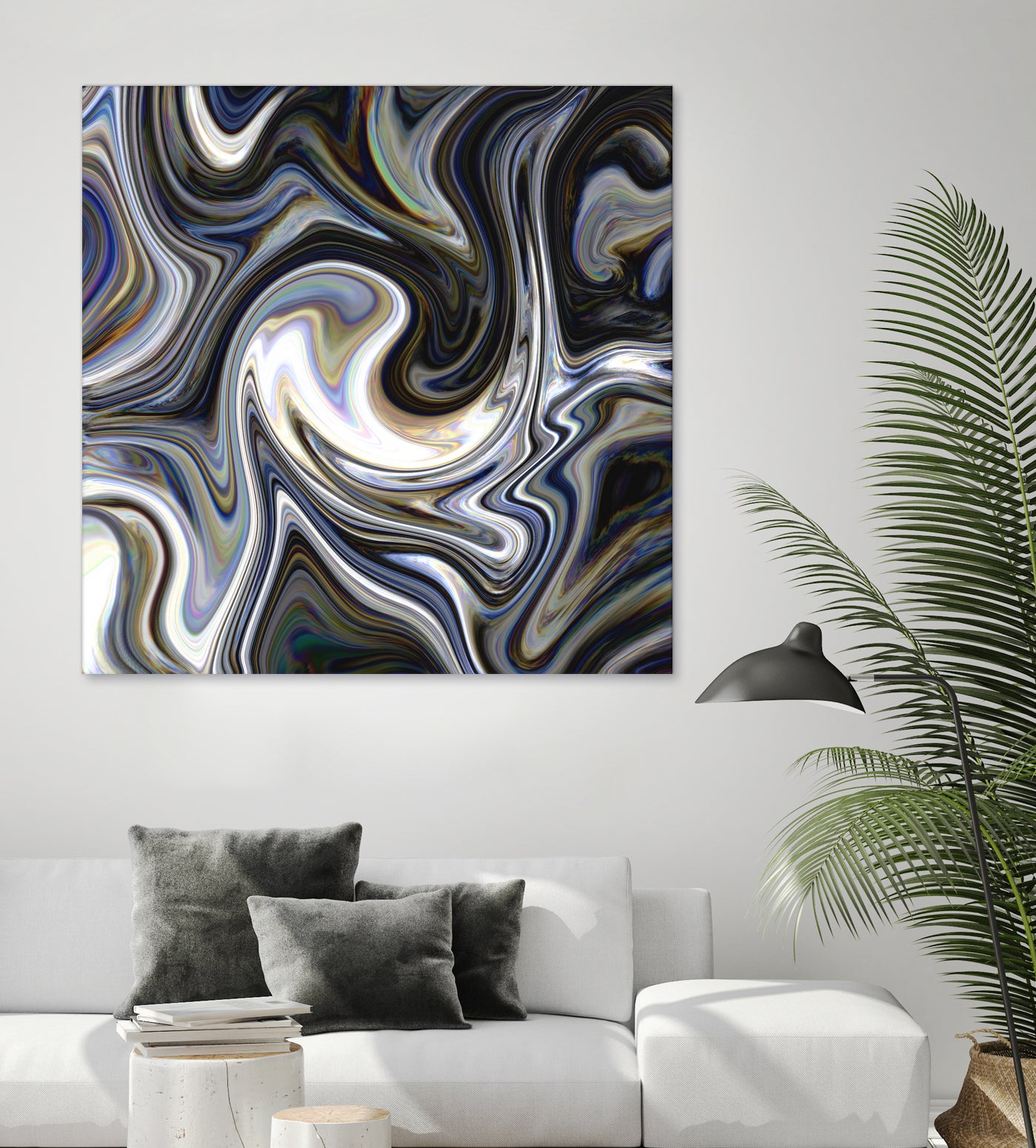 Marble in Grey and Black by Royal SunGate on GIANT ART - black digital painting