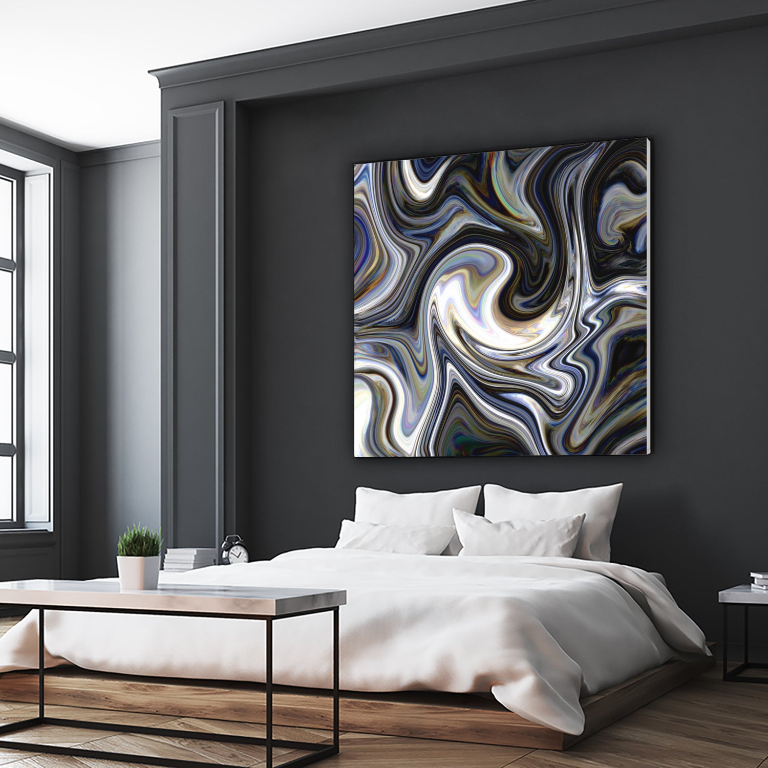 Marble in Grey and Black by Royal SunGate on GIANT ART - black digital painting