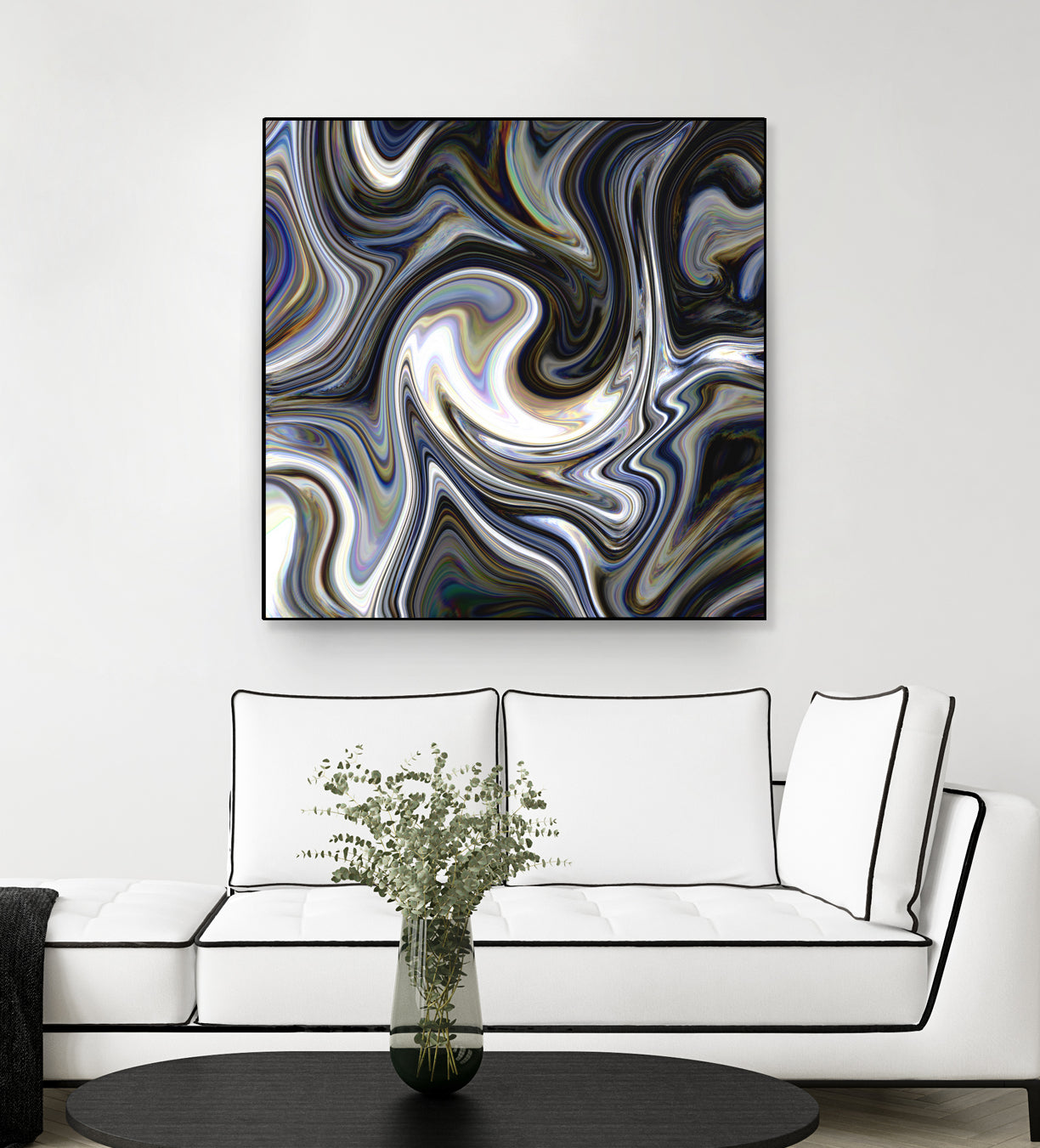 Marble in Grey and Black by Royal SunGate on GIANT ART - black digital painting