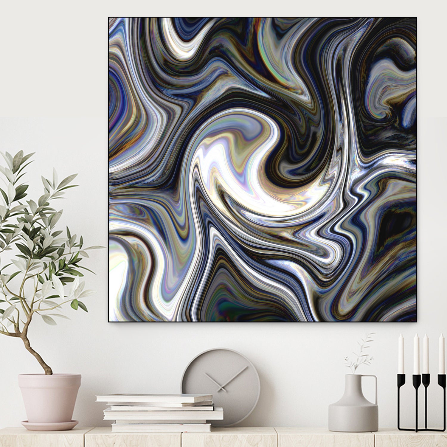 Marble in Grey and Black by Royal SunGate on GIANT ART - black digital painting