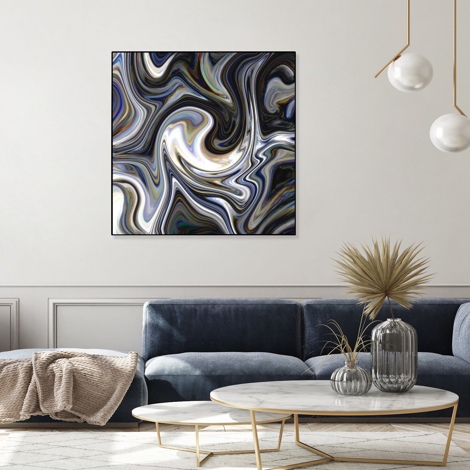 Marble in Grey and Black by Royal SunGate on GIANT ART - black digital painting