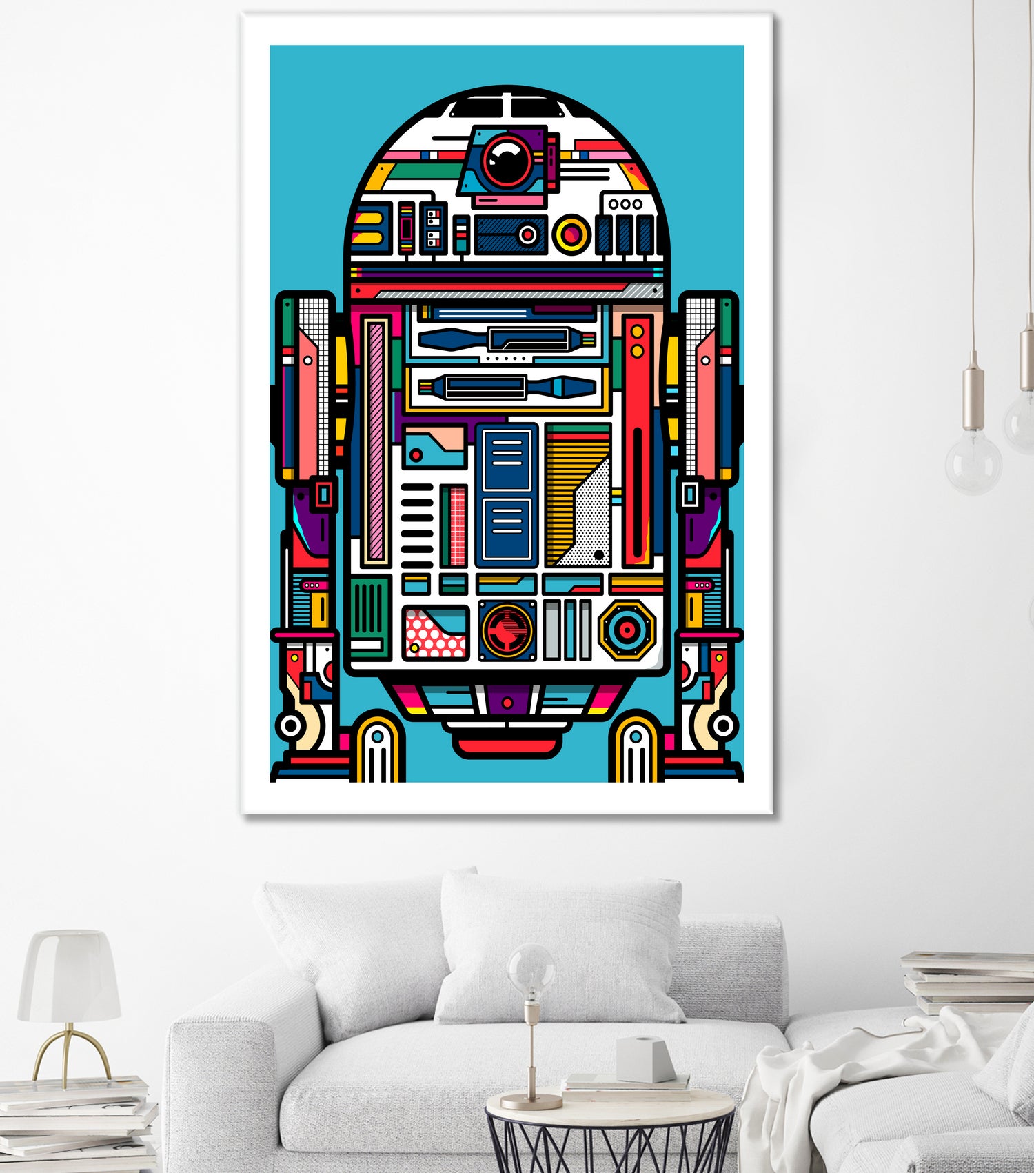 R2-D2 by Marco Schiavon on GIANT ART - blue digital drawing