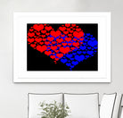 Two hearts blue and red by Daniel Danco on GIANT ART - red vector illustration