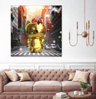 Gold Kitty in New York City by Vin Zzep on GIANT ART - white digital painting