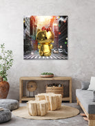 Gold Kitty in New York City by Vin Zzep on GIANT ART - white digital painting