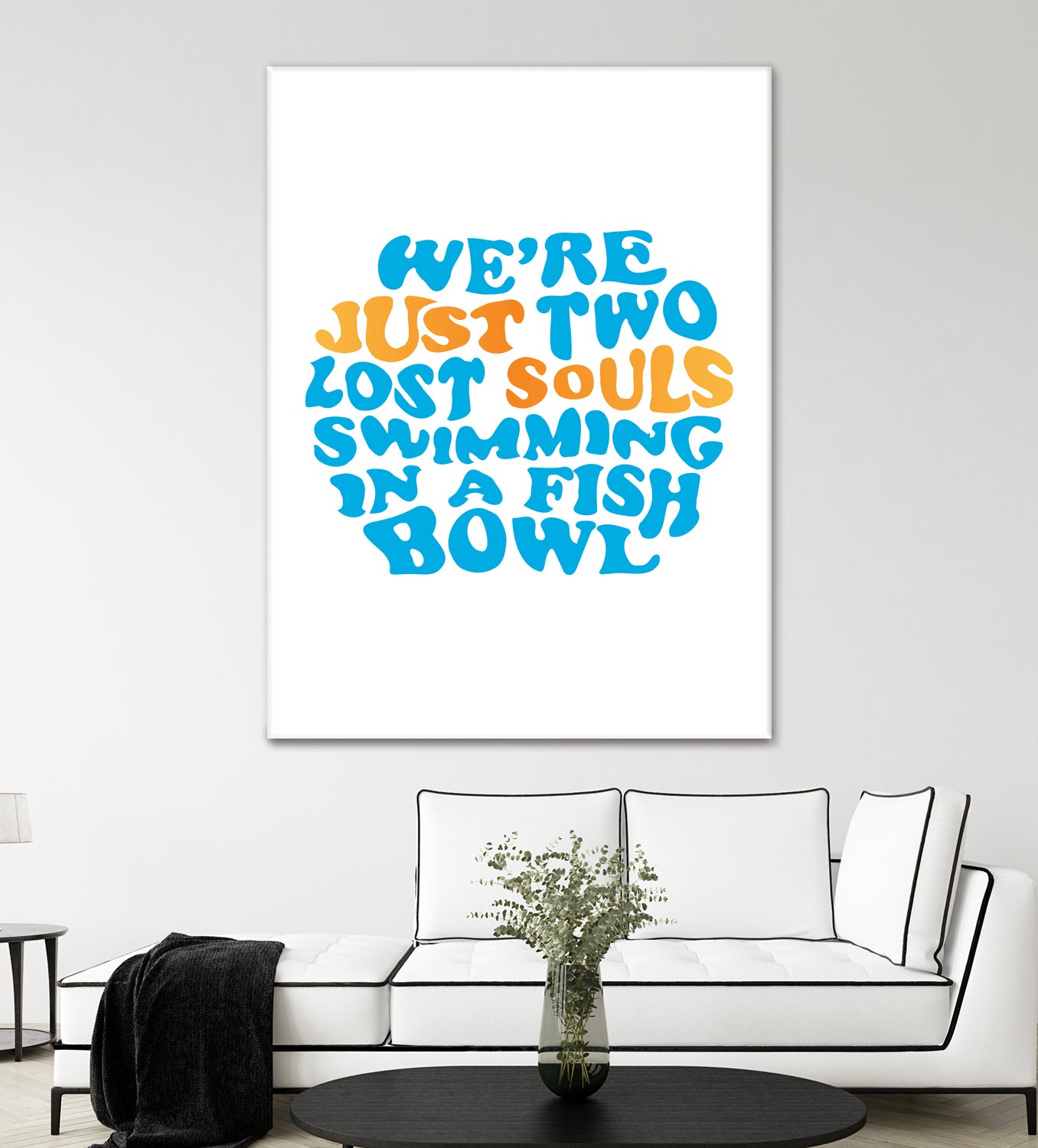 Pink Floyd - just two lost souls swimming in a fish bowl by gareth mcguckin on GIANT ART - white typography