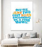 Pink Floyd - just two lost souls swimming in a fish bowl by gareth mcguckin on GIANT ART - white typography