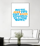 Pink Floyd - just two lost souls swimming in a fish bowl by gareth mcguckin on GIANT ART - white typography