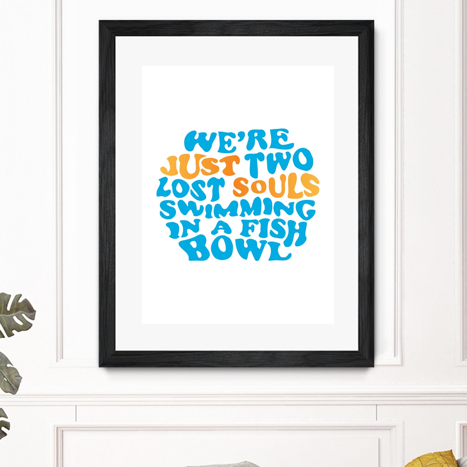 Pink Floyd - just two lost souls swimming in a fish bowl by gareth mcguckin on GIANT ART - white typography