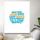 Pink Floyd - just two lost souls swimming in a fish bowl by gareth mcguckin on GIANT ART - white typography