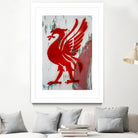 Liverpool FC football liverbird by gareth mcguckin on GIANT ART - white mixed media