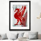 Liverpool FC football liverbird by gareth mcguckin on GIANT ART - white mixed media