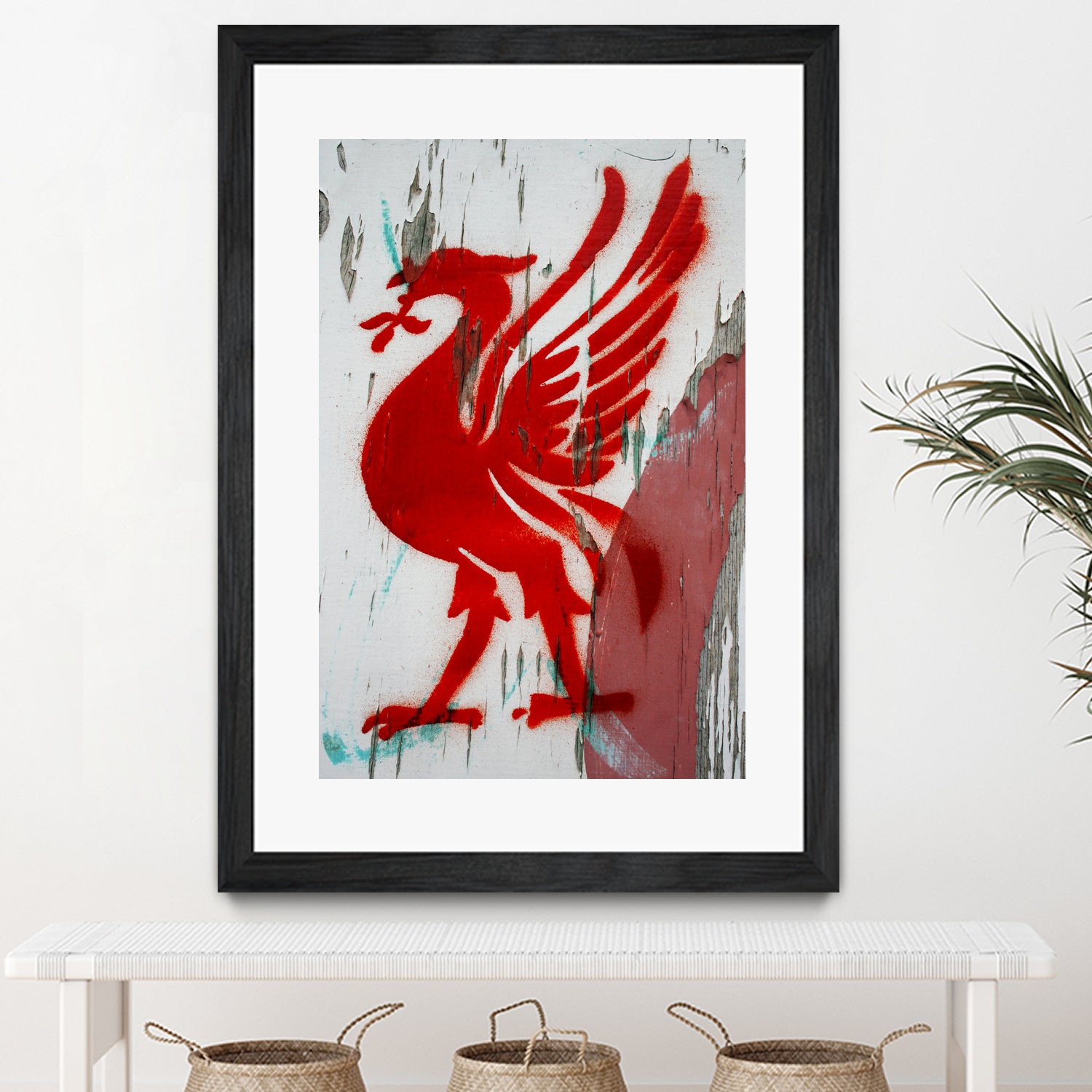 Liverpool FC football liverbird by gareth mcguckin on GIANT ART - white mixed media