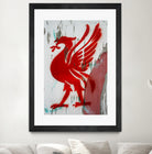 Liverpool FC football liverbird by gareth mcguckin on GIANT ART - white mixed media