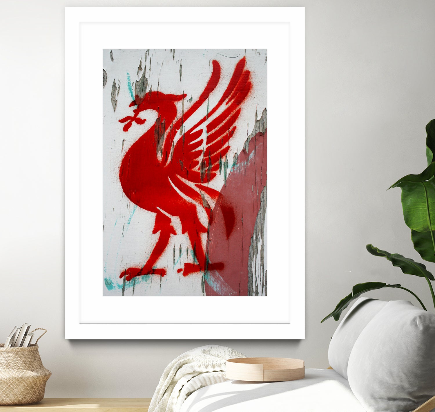 Liverpool FC football liverbird by gareth mcguckin on GIANT ART - white mixed media