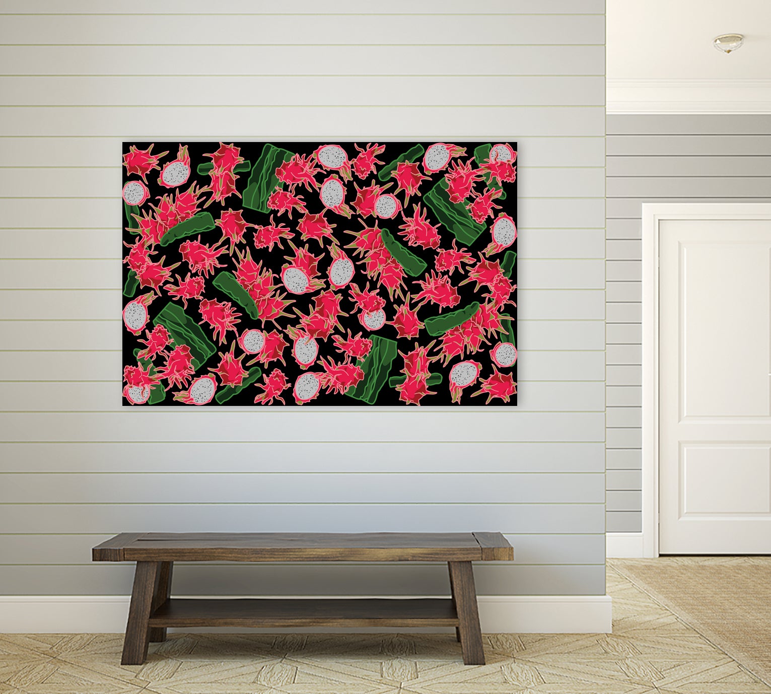 Dragon fruit / Pitahaya by Ekaterina Shuvalova on GIANT ART - gray digital drawing