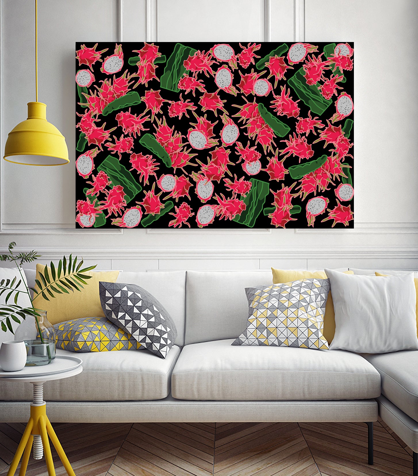 Dragon fruit / Pitahaya by Ekaterina Shuvalova on GIANT ART - gray digital drawing