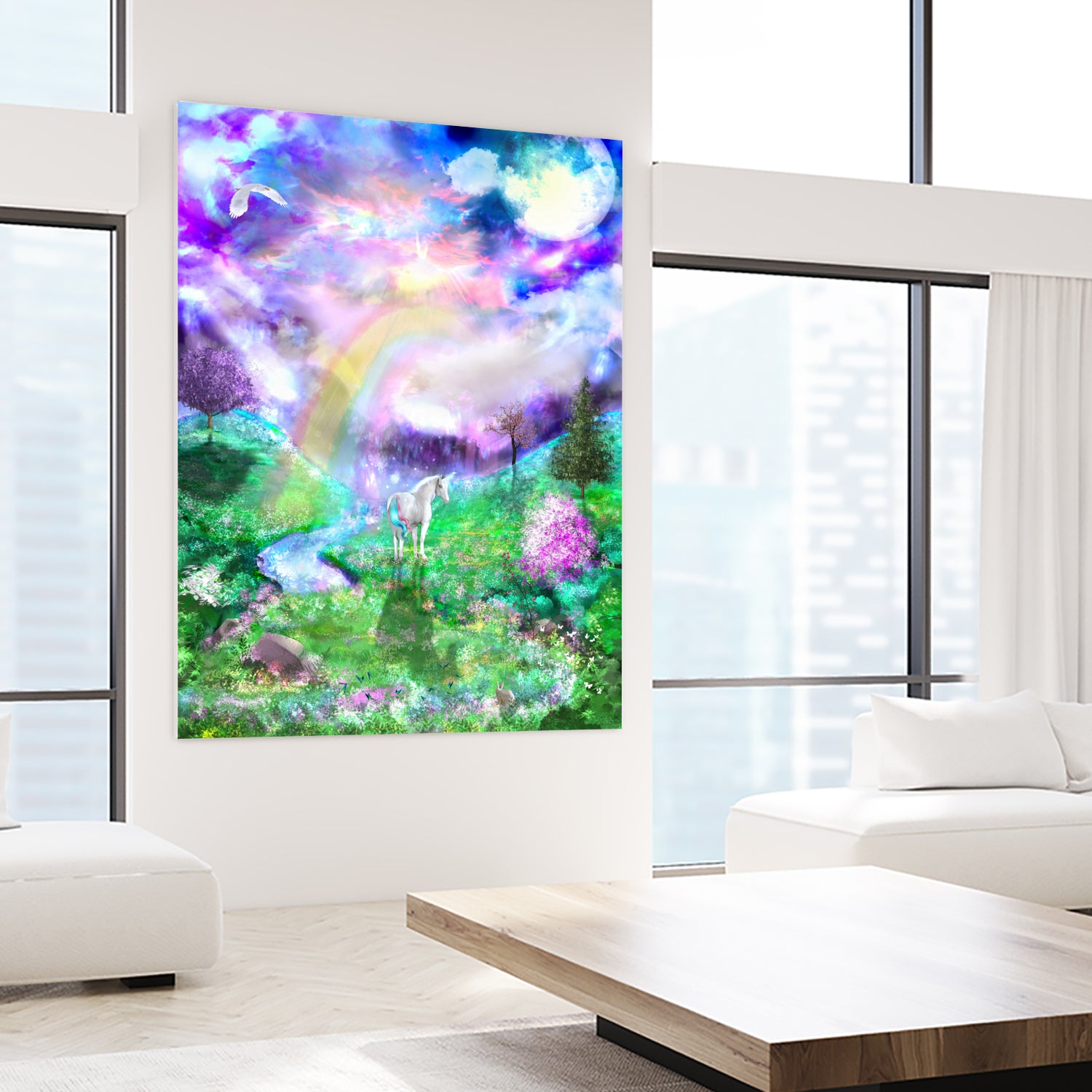 Last Unicorn by Todd Jumper on GIANT ART - fuchsia digital painting