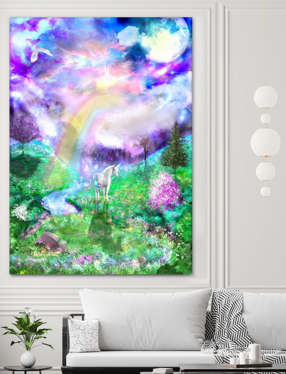 Last Unicorn by Todd Jumper on GIANT ART - fuchsia digital painting