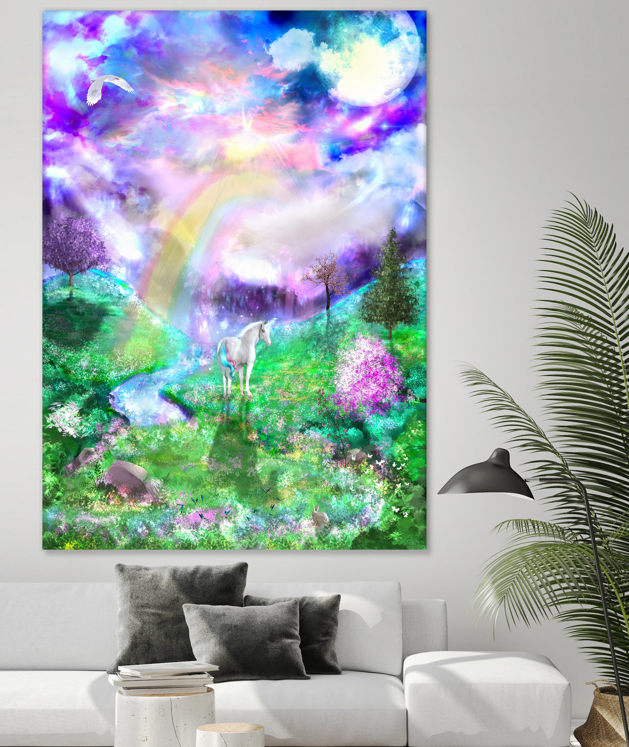 Last Unicorn by Todd Jumper on GIANT ART - fuchsia digital painting