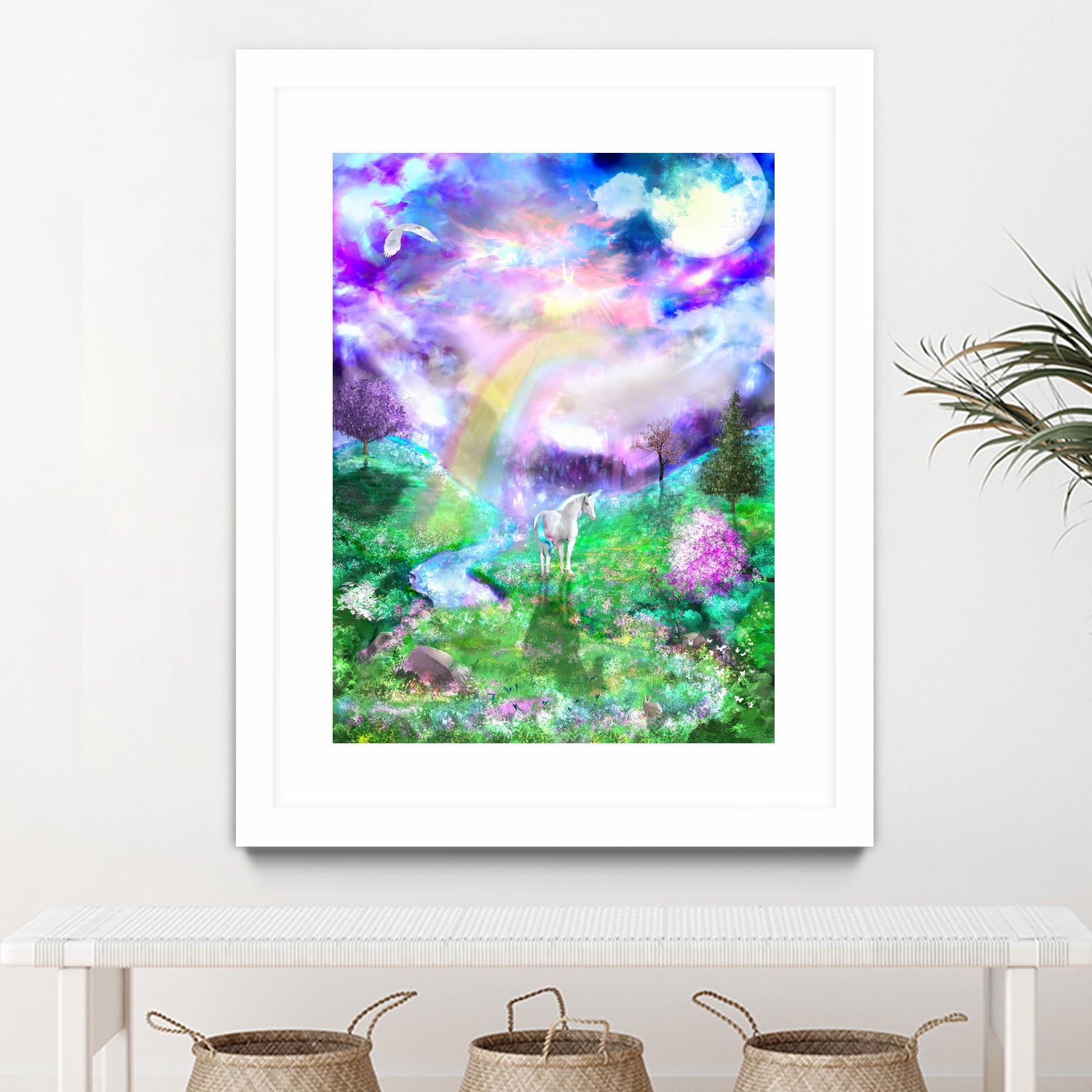 Last Unicorn by Todd Jumper on GIANT ART - fuchsia digital painting