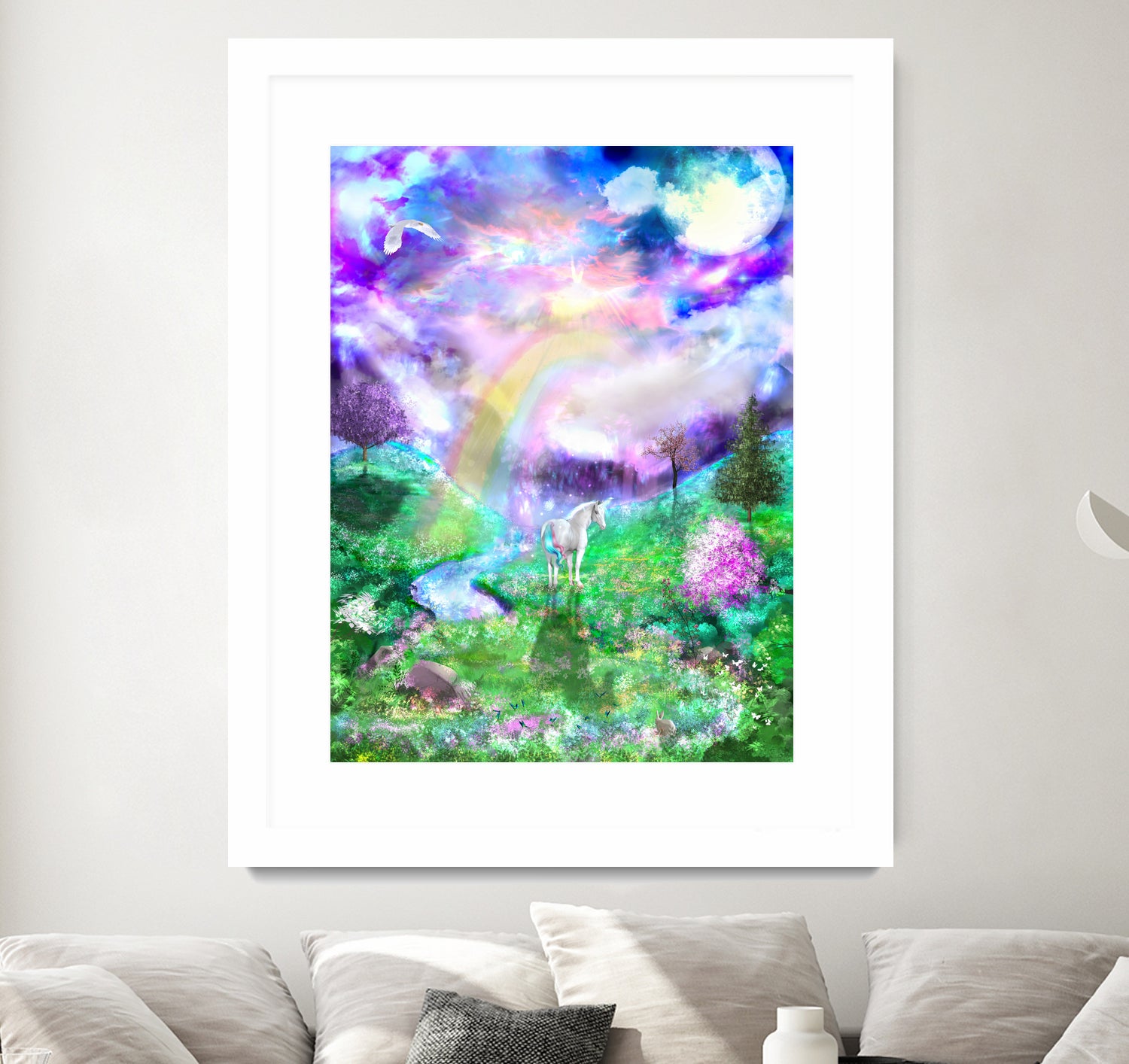 Last Unicorn by Todd Jumper on GIANT ART - fuchsia digital painting