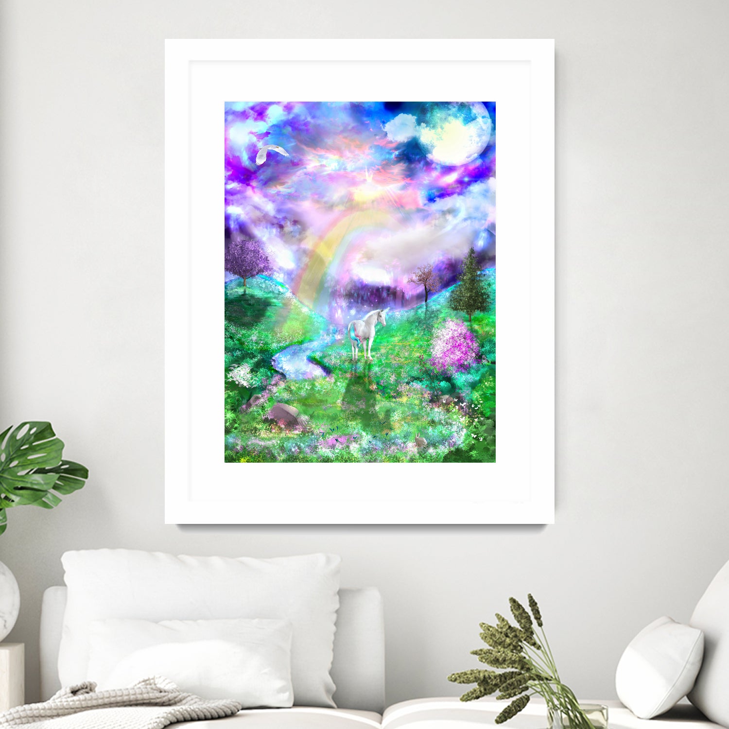 Last Unicorn by Todd Jumper on GIANT ART - fuchsia digital painting