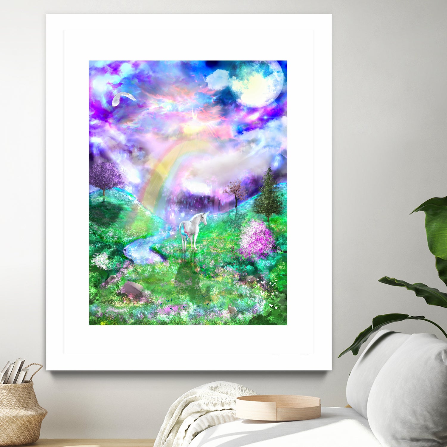 Last Unicorn by Todd Jumper on GIANT ART - fuchsia digital painting