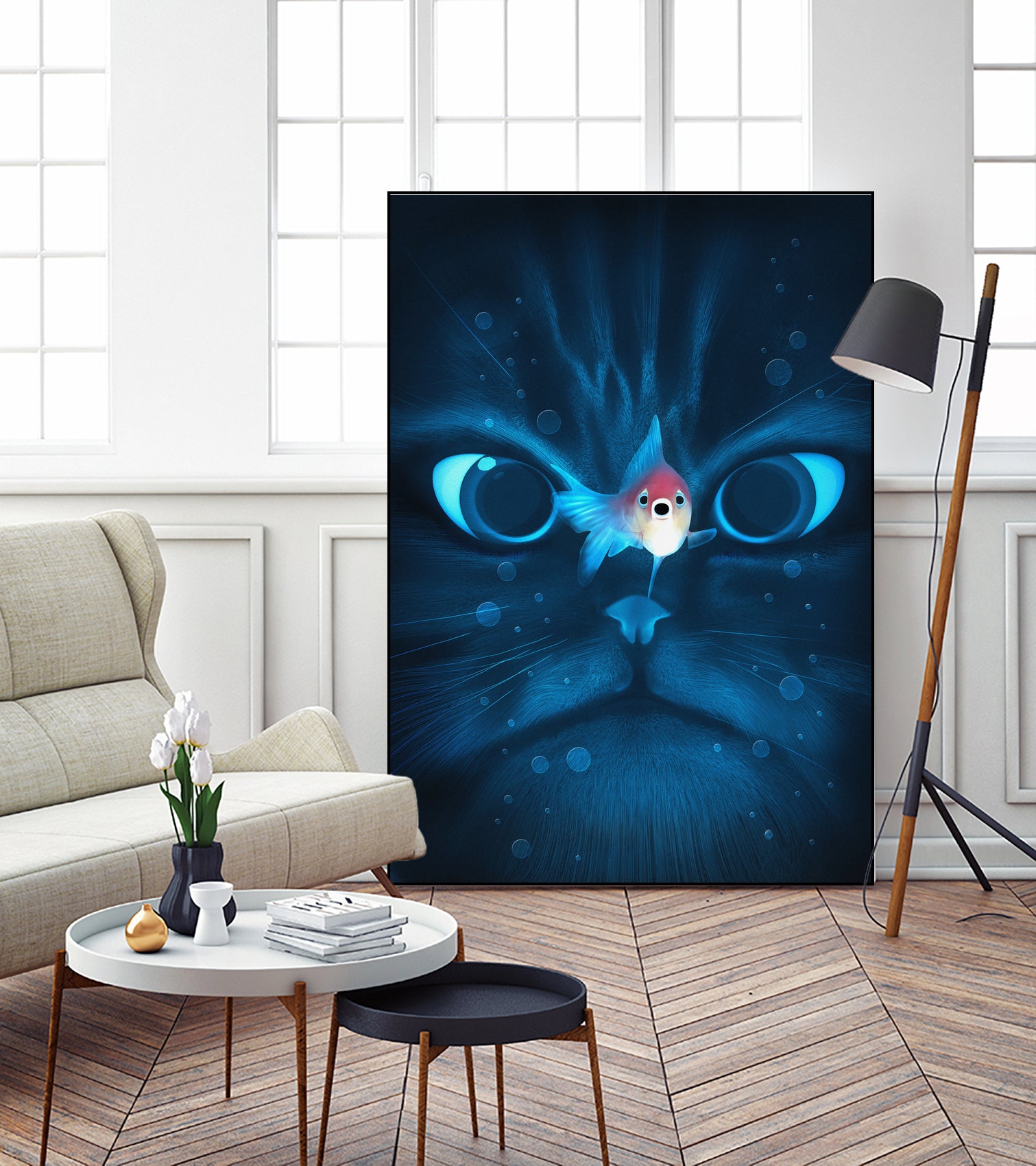 Catfish by Nicholas Ely on GIANT ART - blue digital painting