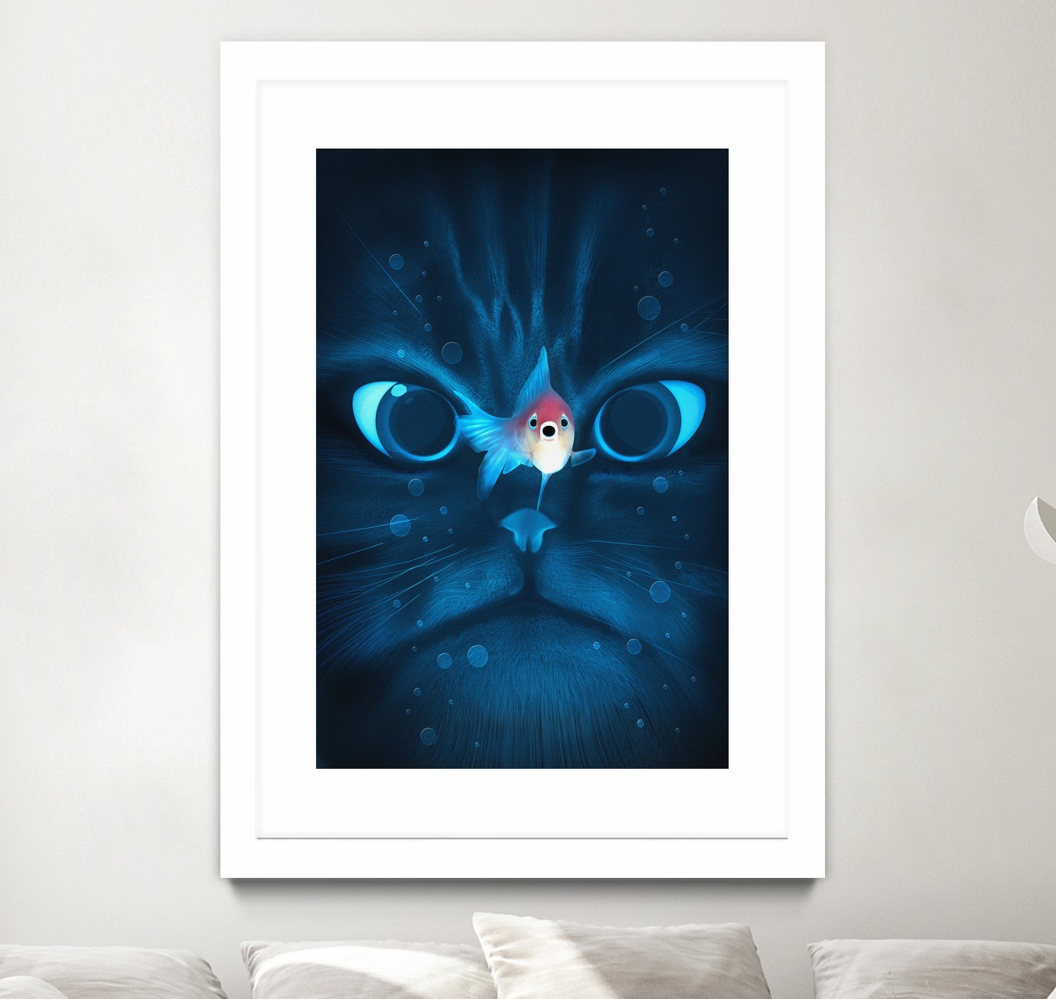 Catfish by Nicholas Ely on GIANT ART - blue digital painting