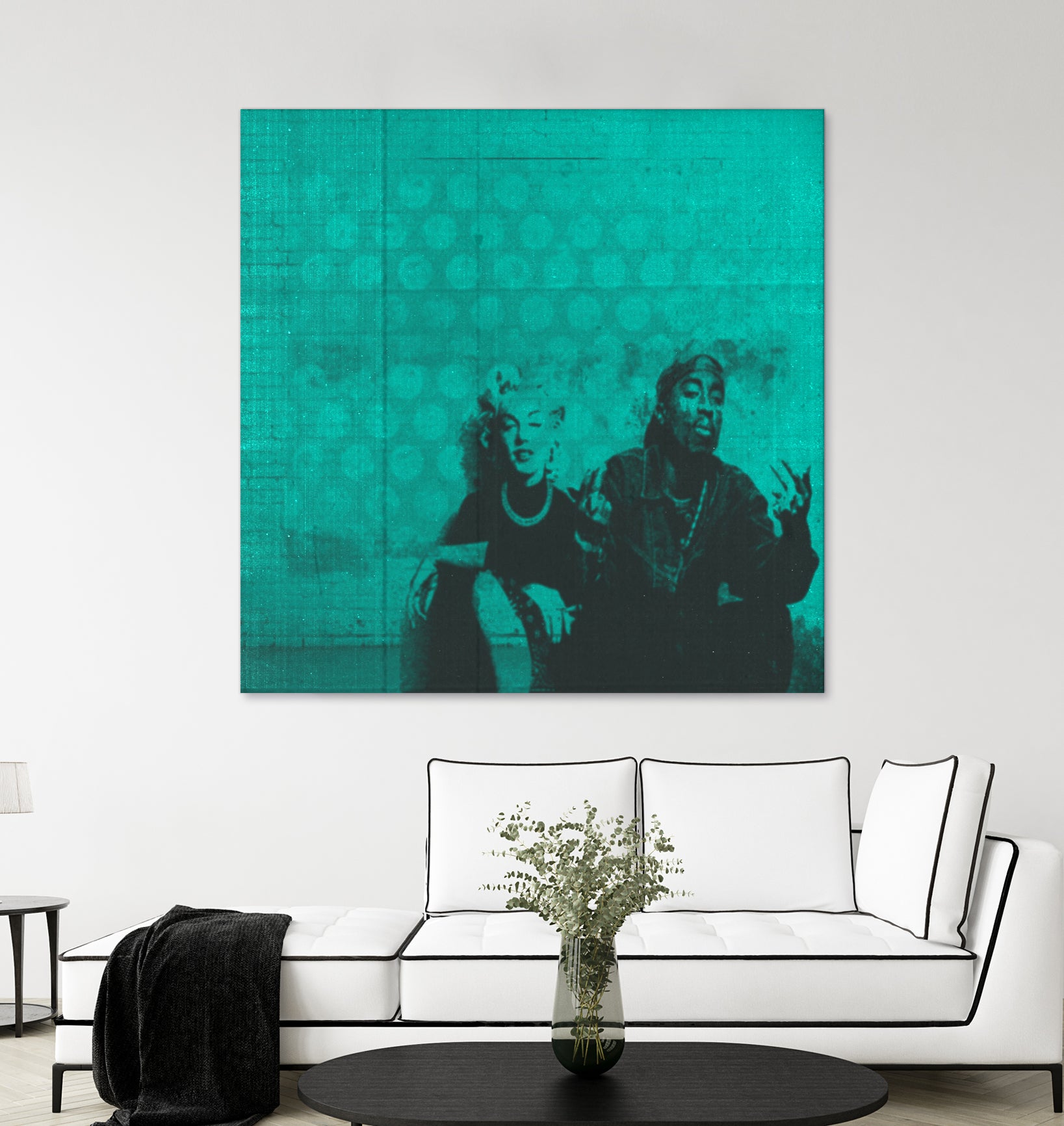 Marilyn y Tupac by Meredith Watson on GIANT ART - green photo manipulation