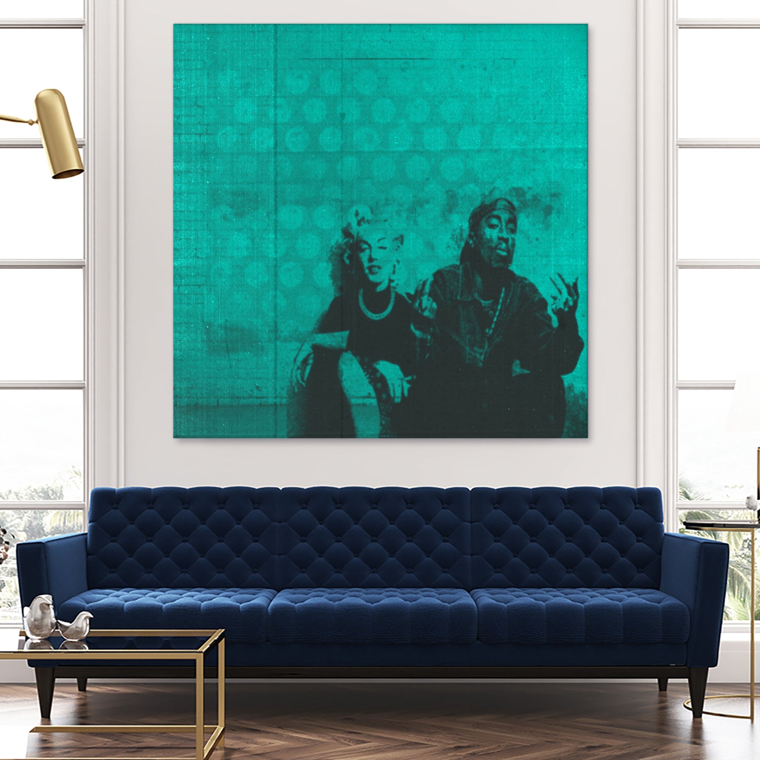 Marilyn y Tupac by Meredith Watson on GIANT ART - green photo manipulation