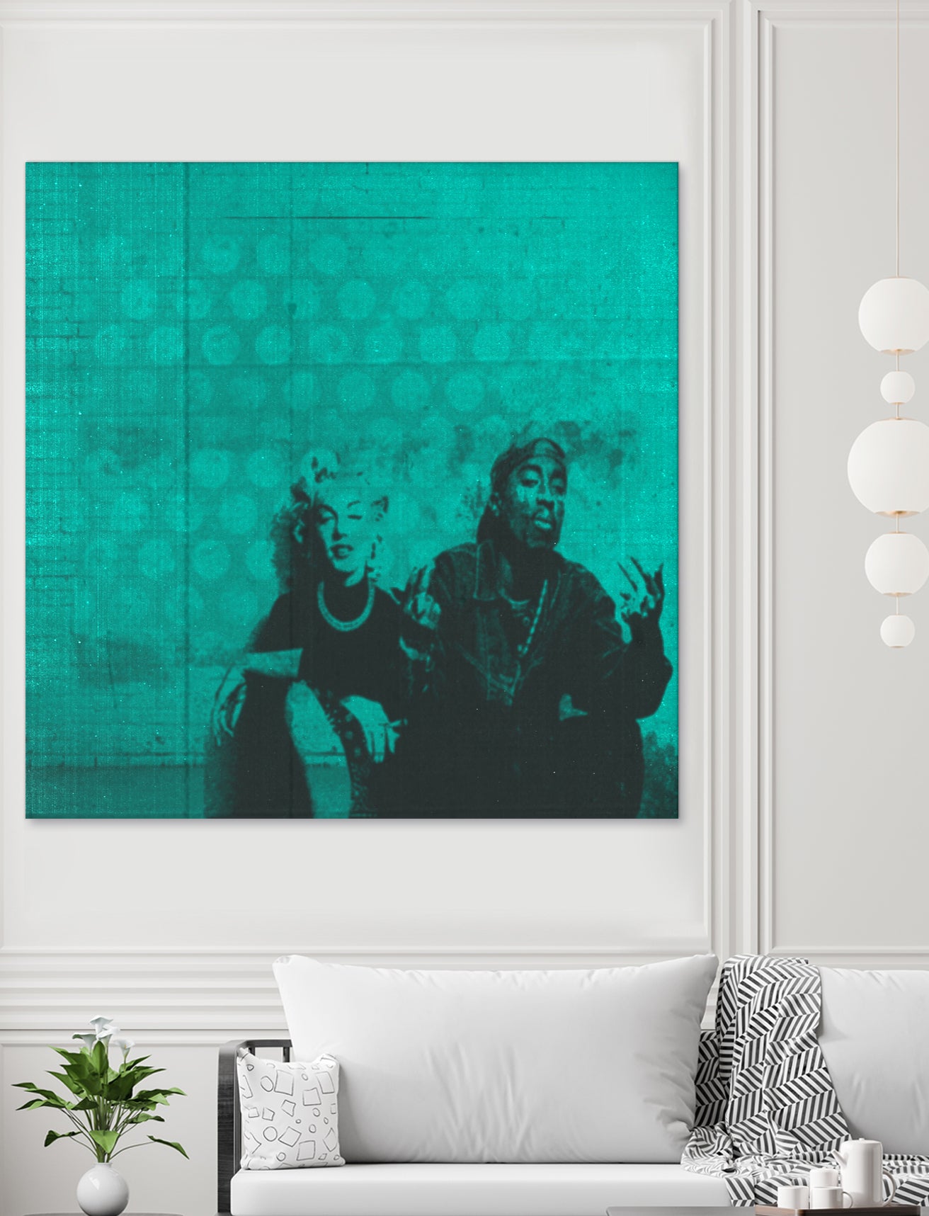 Marilyn y Tupac by Meredith Watson on GIANT ART - green photo manipulation