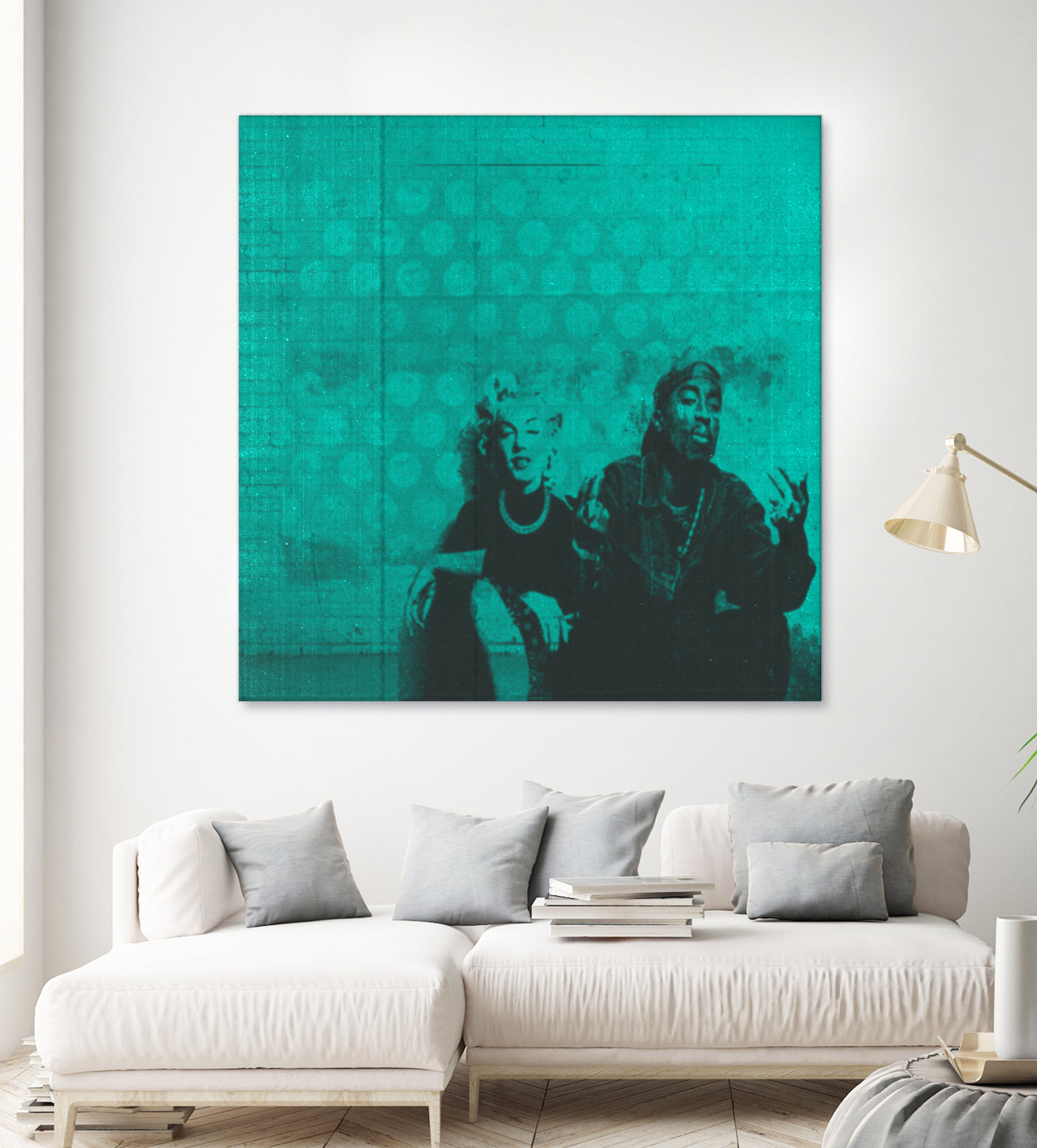 Marilyn y Tupac by Meredith Watson on GIANT ART - green photo manipulation