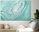 Aquamarine Pastel and Teal Agate Crystal by Mar Cantón on GIANT ART - white digital painting