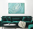 Aquamarine Pastel and Teal Agate Crystal by Mar Cantón on GIANT ART - white digital painting