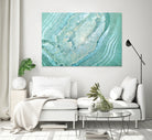 Aquamarine Pastel and Teal Agate Crystal by Mar Cantón on GIANT ART - white digital painting